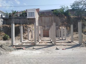Construction at the Emmanuel Baptist Church in Macará, Ecuador