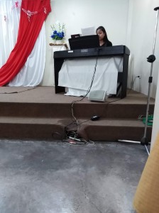 A piano student using her talent for the Lord